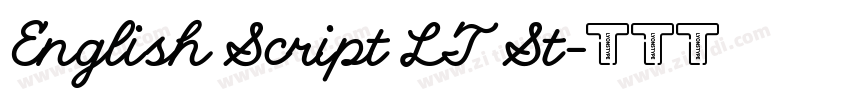 English Script LT St字体转换
